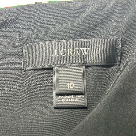 J. CREW Multicolor Watercolor Brushstroke Spaghetti Strap 100% Silk Dress Sz 10 - Picture 15 of 16